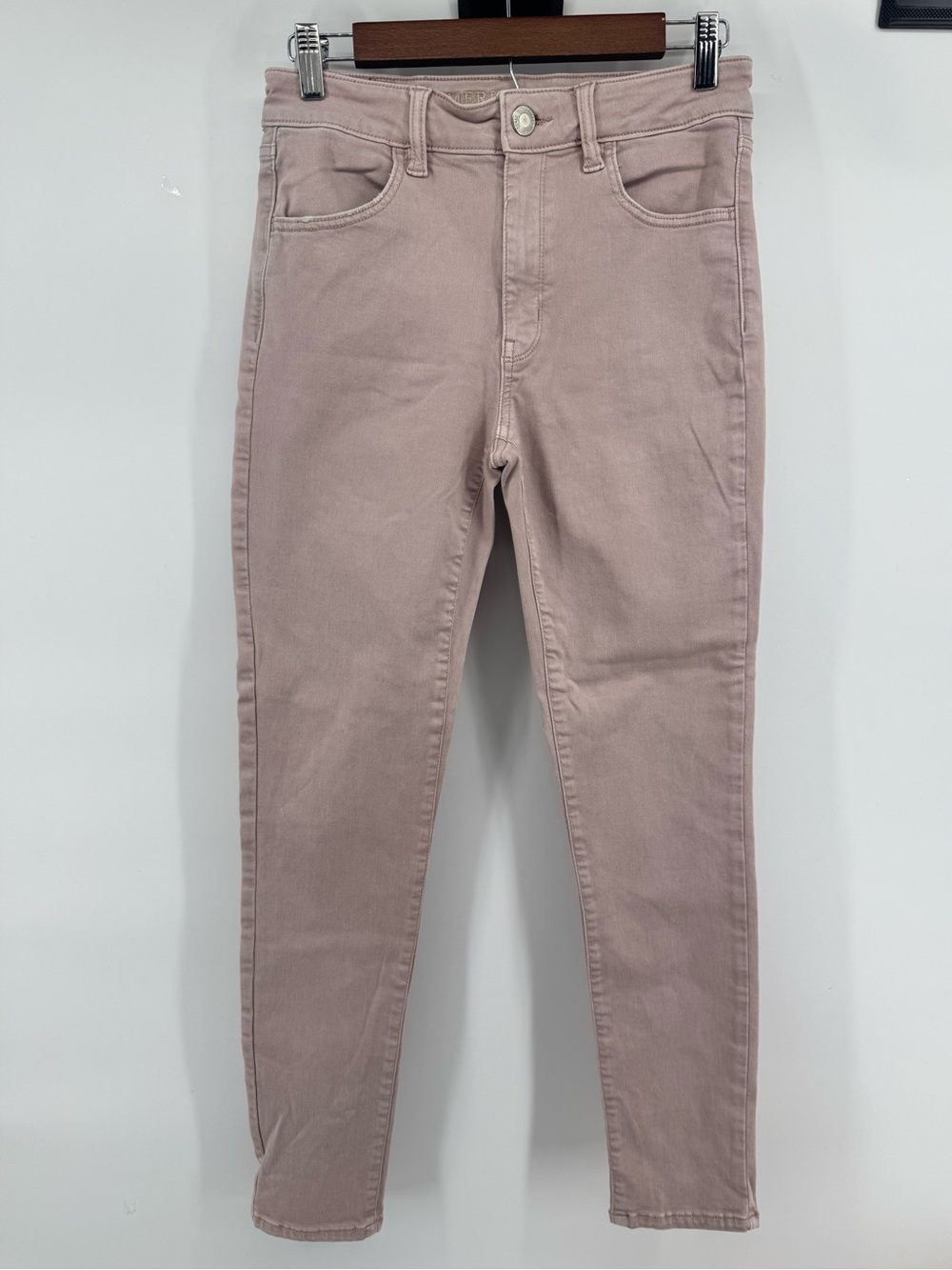 American Eagle Outfitters Hi Rise Stretch Skinny Jeans Dusty Rose Women's Size 8